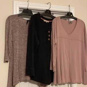 Women’s lot of 3 long sleeve shirts 1X